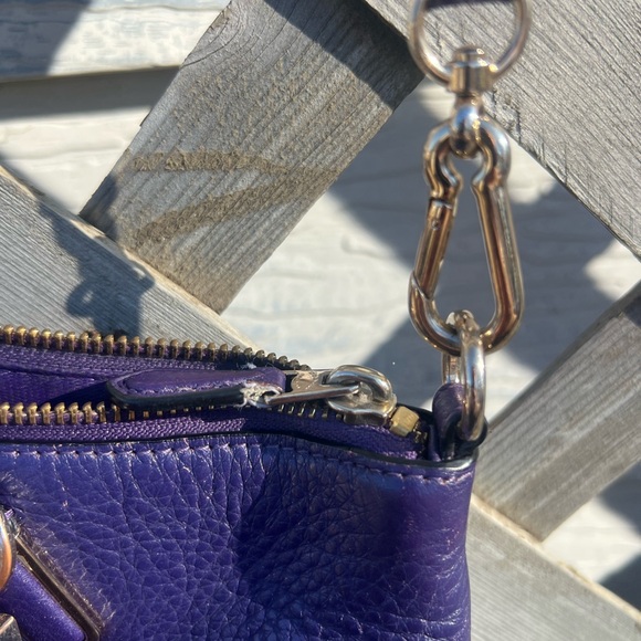🔥🔥LOW START🔥🔥Vintage Coach purple leather crossbody bag - Picture 3 of 11